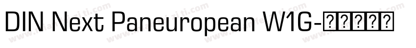 DIN Next Paneuropean W1G字体转换